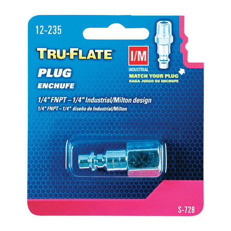 TRU-FLATE AIR PLUG I/M 1/4""FNPT 12235